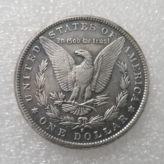 Commemorative coin 1879 brass material S version copper silver plated Morgan silver dollar wholesale collection