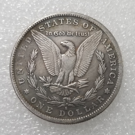 Commemorative coin 1880 brass material S version copper silver plated Morgan silver dollar wholesale collection