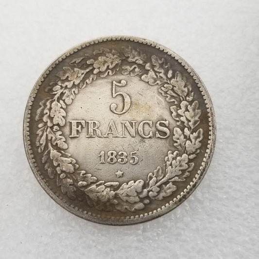Commemorative Coin 1835 Brass Silver Plated