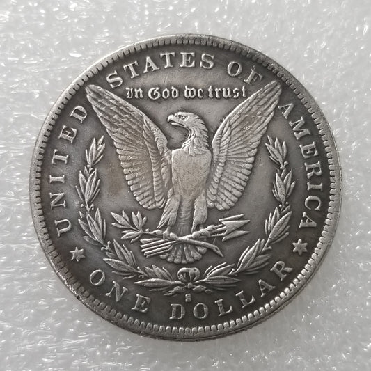 Commemorative coin 1878 brass material S version copper silver plated Morgan silver dollar wholesale collection