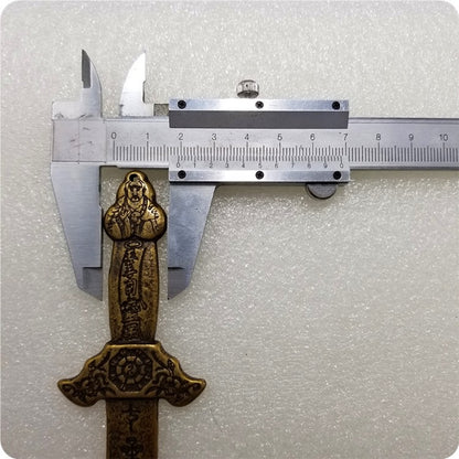 Commemorative coin 16.8cm brass, sword knife, decorative pendulum pendant #T0043