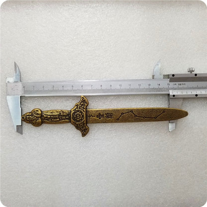 Commemorative coin 16.8cm brass, sword knife, decorative pendulum pendant #T0043