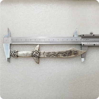 Commemorative coin 16.8cm brass, sword knife, decorative pendulum pendant #T0043