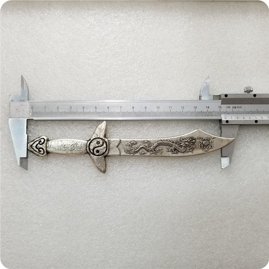 Commemorative coin 16.8cm brass, sword knife, decorative pendulum pendant #T0043