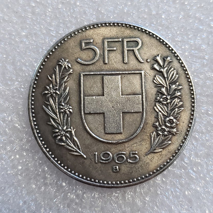 Commemorative Coin (Santa Claus) 1965 Brass Material B Swiss Blowing Silver Coin #609