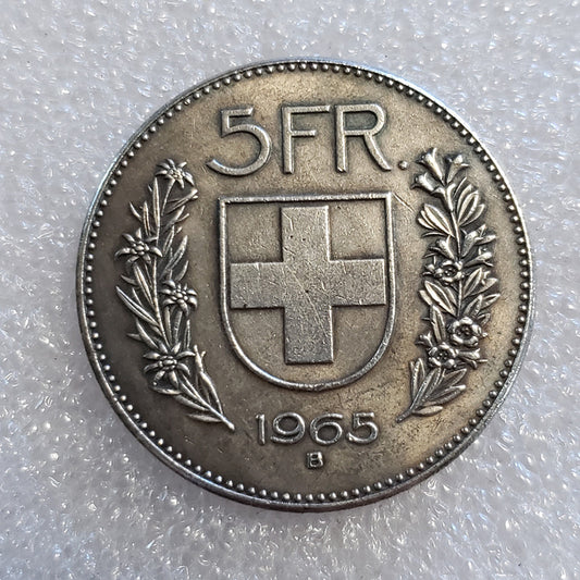 Commemorative Coin (Santa Claus) 1965 Brass Material B Swiss Blowing Silver Coin #609