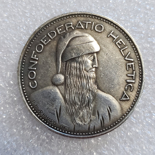 Commemorative Coin (Santa Claus) 1965 Brass Material B Swiss Blowing Silver Coin #609