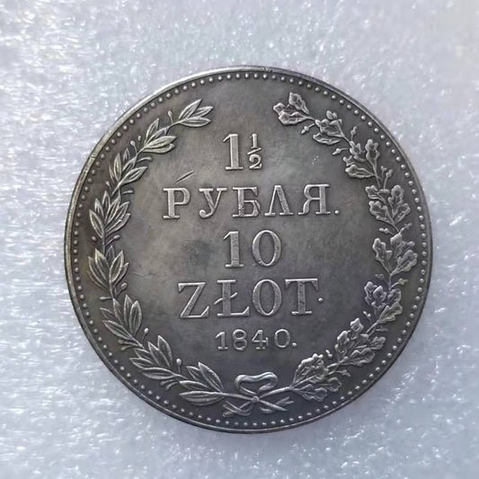 Commemorative Coin 1840 Polish Silver Dollar Coin Commemorative Coin