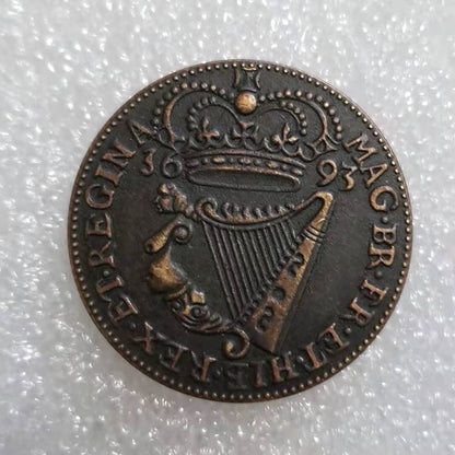 Commemorative Coin 1693 Brass Material Irish Copper Coin Commemorative Coin Wholesale #1484