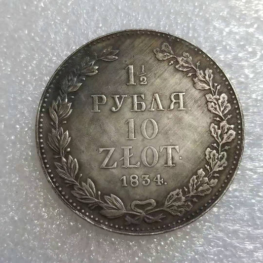 Commemorative Coin 1834 Poland (Russia) Foreign Commemorative Coin Silver Dollar Wholesale #3713-31