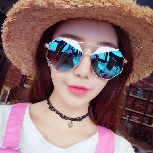 2023 new left bank Xiao Internet celebrity same sunglasses polygonal irregular sunglasses men's and women's sunglasses wholesale