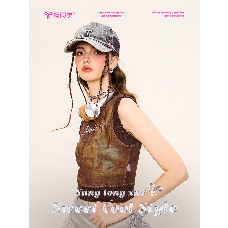 [Student Yang] T denim baseball cap retro American hat shows a small face new street cap big head circumference