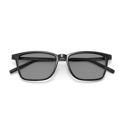 Color-changing myopia glasses men's degree anti-blue light optical eye protection flat glasses matte ultra-light black glasses Korean version