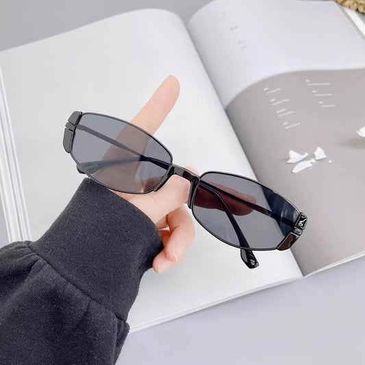 Xiaohongshu same retro sunshade glasses Spice girl cat eye sunglasses round face thin sunglasses Internet celebrity street shot glasses women