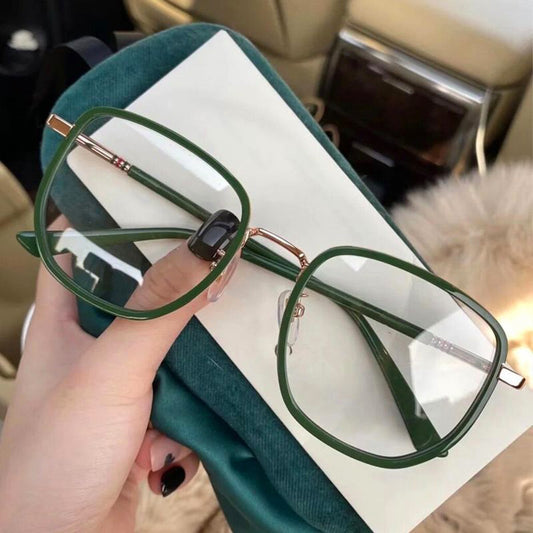 Xiaohongshu G business green glasses frame new big face thin ultra-light myopia glasses female Internet celebrity Korean version of trendy glasses