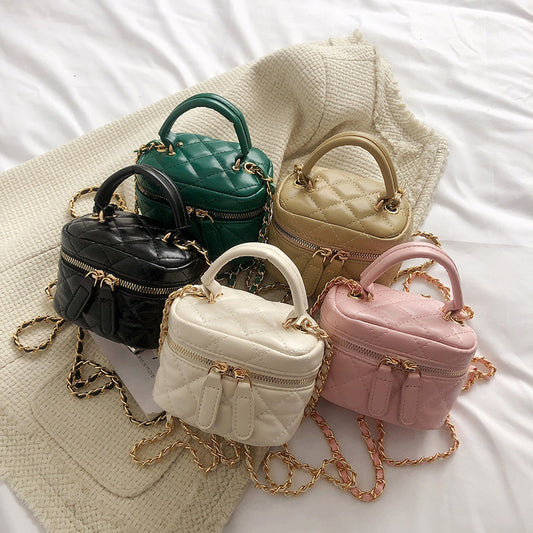 Xiaoxiangfeng bag women's 2023 new Internet celebrity live broadcast portable shoulder bag fashion diamond mini messenger bag tide
