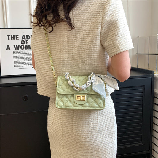 2023 cross-border small square bag rhombus chain small bag women's summer new crossbody versatile fashion shoulder armpit bag