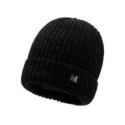 Winter men's hat outdoor cycling cold-proof velvet warm knitted hat ear protection neck cover integrated wool hat