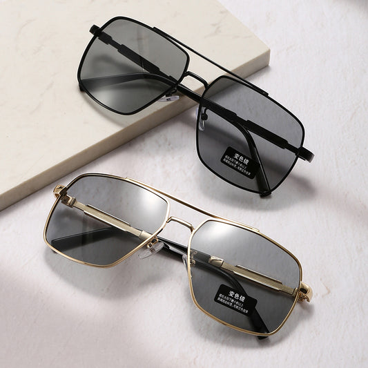 Color-changing polarized UV-proof sunglasses, fashion and high-end 2025 new men's sunglasses for driving and fishing