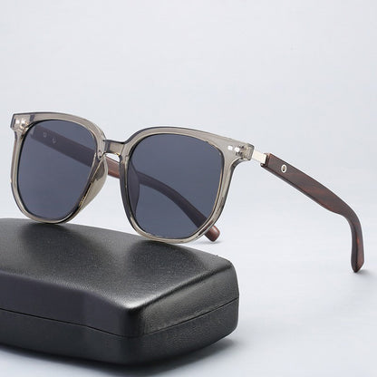 Wood grain legs, rice nails, sunglasses, women's European and American ins wind sunglasses, men's sunshade, sunscreen and UV protection sunglasses