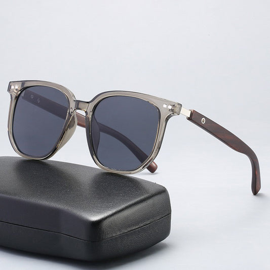 Wood grain legs, rice nails, sunglasses, women's European and American ins wind sunglasses, men's sunshade, sunscreen and UV protection sunglasses