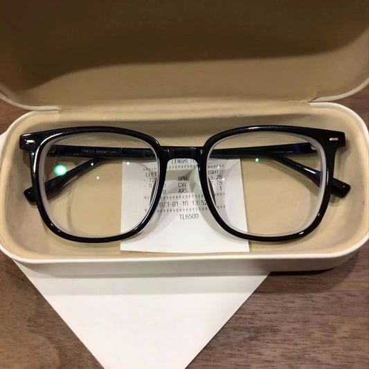 Xiaohongshu black frame myopia glasses women's glasses ins high value student anti-blue light optical flat mirror holder male tide