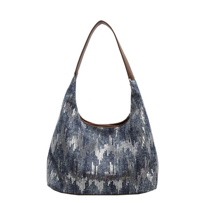 Women's bag 2024 summer new trendy niche foreign style fashionable texture large capacity commuting simple shoulder tote bag