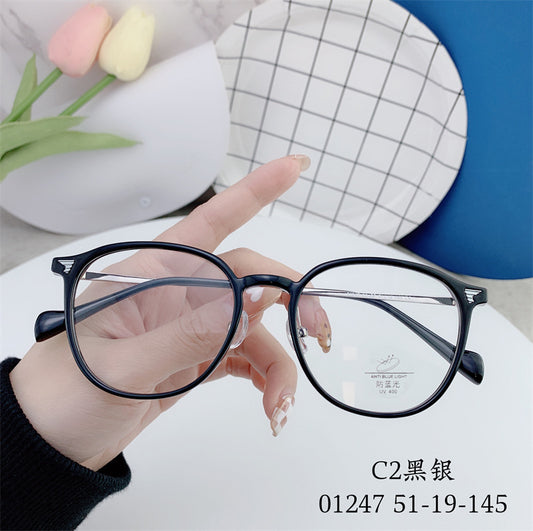 Xiaohongshu same coconut gray myopia glasses female student degree thin cold tea butterfly frame plain glasses frame