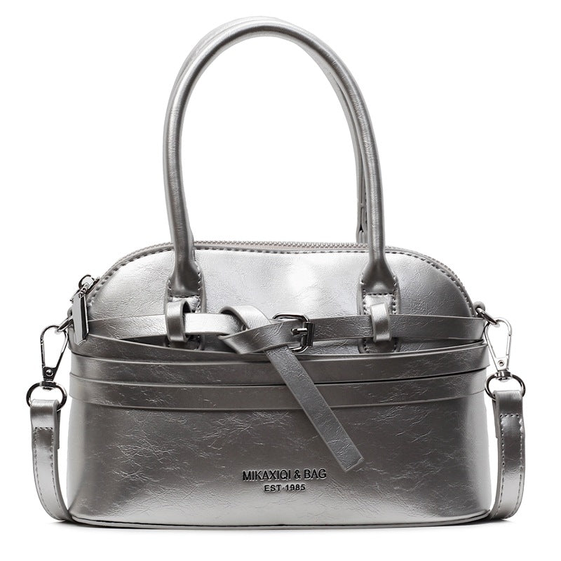 Premium texture handbag women's 2025 spring and summer new retro versatile shoulder bag foreign style versatile messenger shell bag