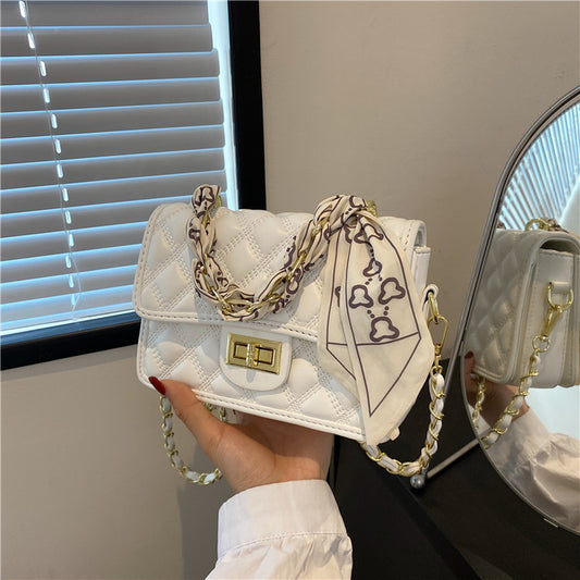 2023 cross-border small square bag rhombus chain small bag women's summer new crossbody versatile fashion shoulder armpit bag