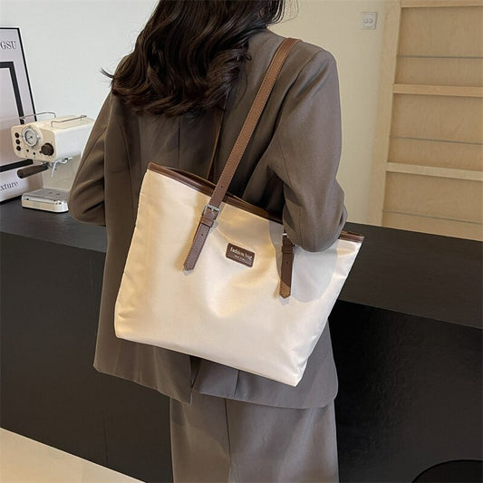 Waterproof Oxford cloth bag women's 2024 trendy new European and American fashion shoulder bag simple and versatile large-capacity tote bag