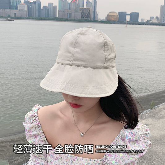 Zhao Ruth same sun hat children's summer thin sun hat UV protection face bucket hat breathable sun hat