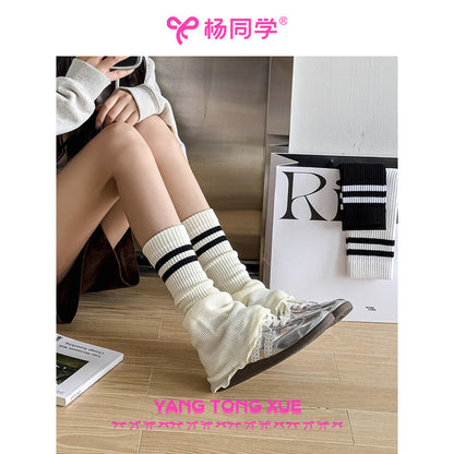 [Student Yang] Wear gray bow lace socks for women's knitted summer girl sweet ballet stacking socks