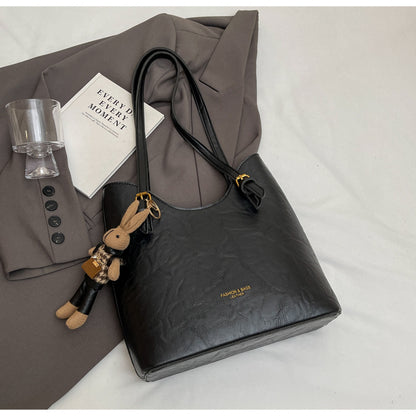 Winter new large-capacity tote bag women's 2024 minimalist style retro fashion underarm bag foreign style fashionable shoulder bag