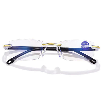 2023 anti-blue reading glasses running rivers and lakes street stall glasses wholesale ultra-light frame diamond trimmed reading glasses