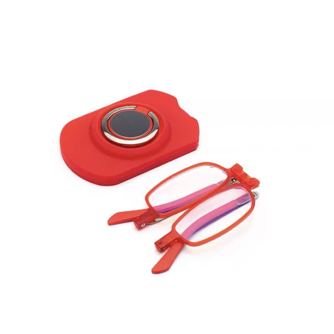 Women's trendy fashion anti-blue reading glasses men's stickers mobile phone metal bracket comfortable foldable reading glasses