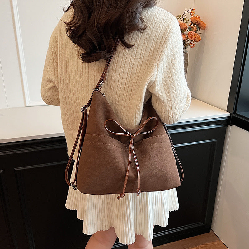 Women's bag 2024 autumn new foreign style large capacity casual simple niche retro fashion personalized shoulder tote bag