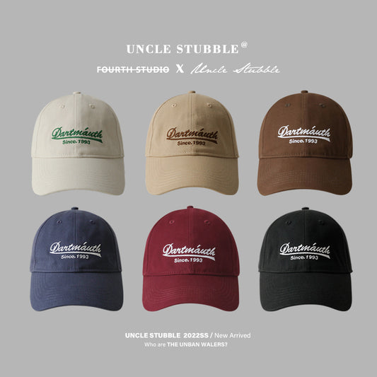 Wide brim, big head circumference, round face, suitable hat for women's 2024 new baseball cap, trendy brand, hard top cap for men