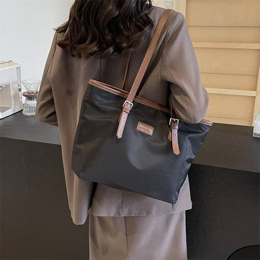 Waterproof Oxford cloth bag women's 2024 trendy new European and American fashion shoulder bag simple and versatile large-capacity tote bag