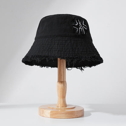 Classmate Yang bucket hat women's 2024 new summer big brim anti-ultraviolet sun hat sun hat