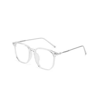 2022 new cold brown glasses large frame personalized plain flat glasses women's Korean version TR90 anti-blue glasses