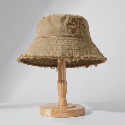 Classmate Yang bucket hat women's 2024 new summer big brim anti-ultraviolet sun hat sun hat
