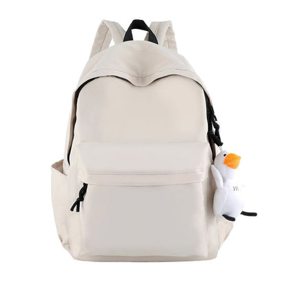College student schoolbag simple solid color computer backpack couple versatile backpack men's large capacity backpack cross-border wholesale