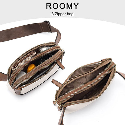 Women's fanny pack bag women's cross-border hot-selling artificial leather messenger pu leather men's breast bag women's bag new men's bag