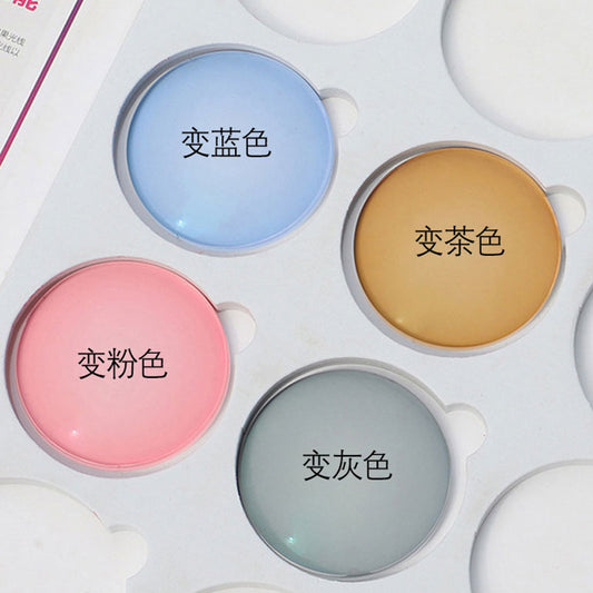 Color-changing lenses 1.56 resin plus hard non-spherical gray blue pink brown glasses high definition light transmission cross-border wholesale