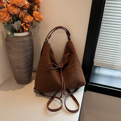 Women's bag 2024 autumn new foreign style large capacity casual simple niche retro fashion personalized shoulder tote bag