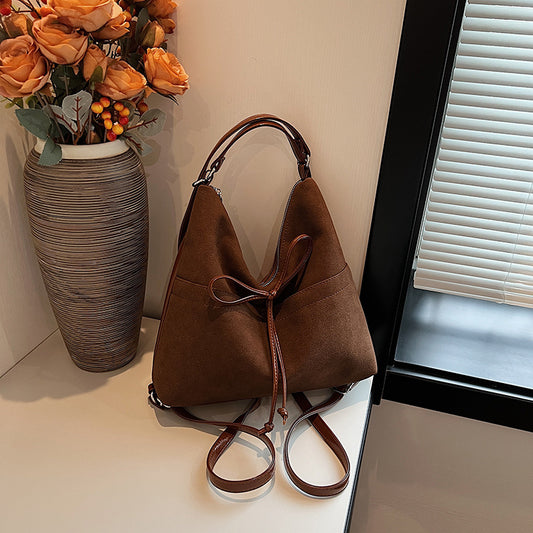 Women's bag 2024 autumn new foreign style large capacity casual simple niche retro fashion personalized shoulder tote bag