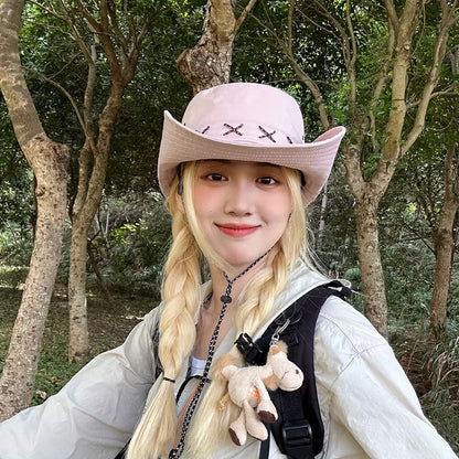 Classmate Yang mountaineering hat bucket hat female sunscreen outdoor sun 2024 new summer male sun hat