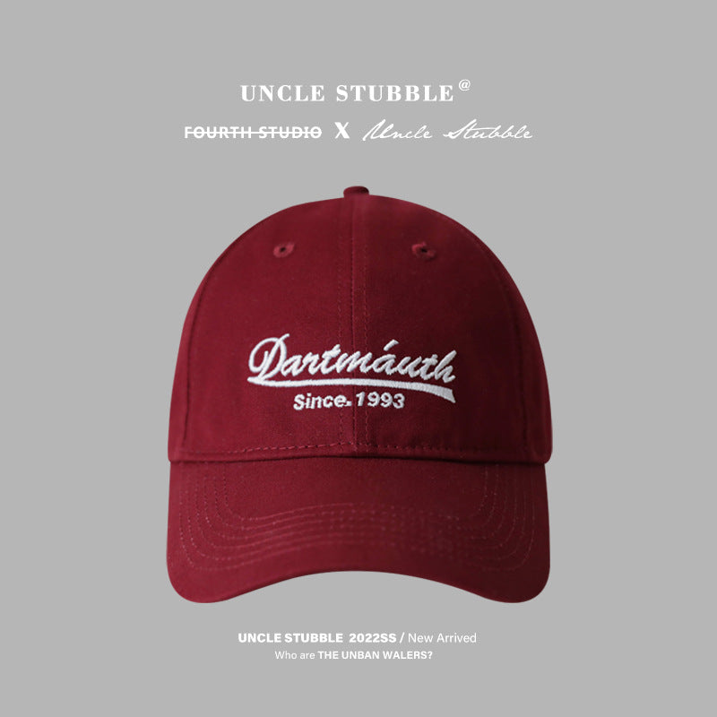 Wide brim, big head circumference, round face, suitable hat for women's 2024 new baseball cap, trendy brand, hard top cap for men