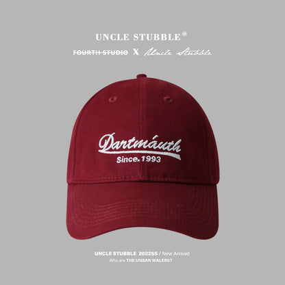 Wide brim, big head circumference, round face, suitable hat for women's 2024 new baseball cap, trendy brand, hard top cap for men